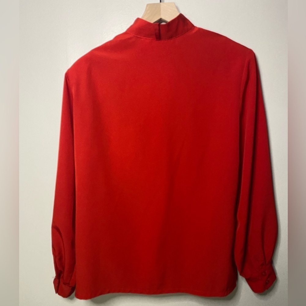 Vintage PENDLETON red blouse women Country Sophisticates size 12 button down - Picture 6 of 9